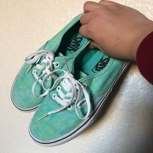 Sparkly Glitter Aqua Blue-Green Vans 💧